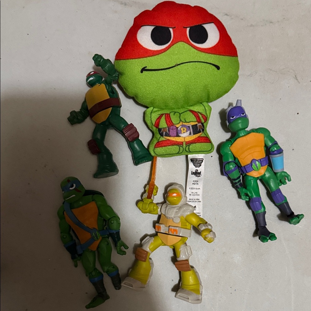 Nickelodeon Ninja Turtle Action Figures - Red, Green, Orange